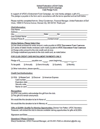 Club Pledge Form